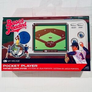 New Bases Loaded Pocket Player Video Game Handheld Baseball My Arcade 7 Games